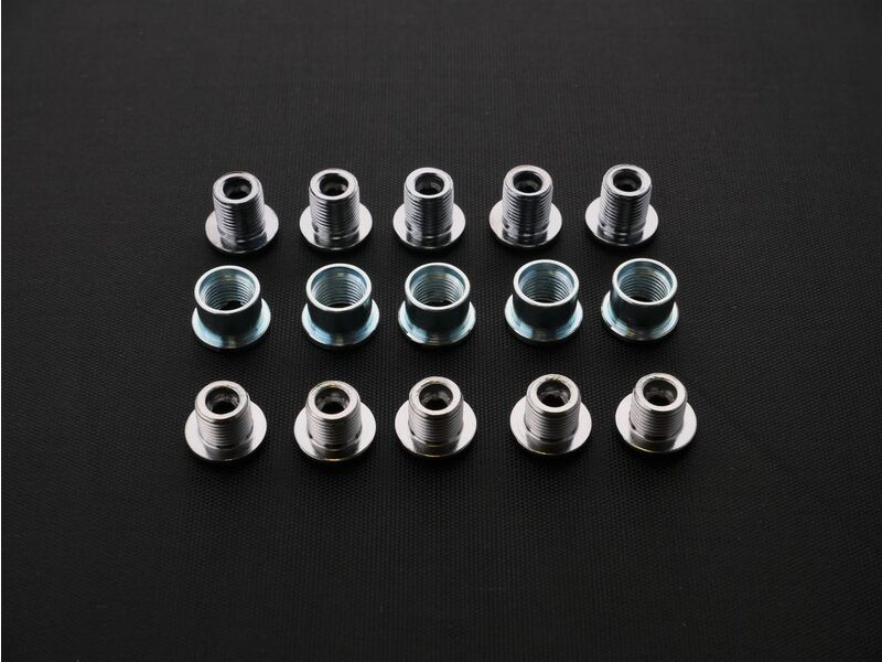 SPA CYCLES Cro-Mo Chainring Bolts/Sleeve Nuts (for triple ring chainset) click to zoom image