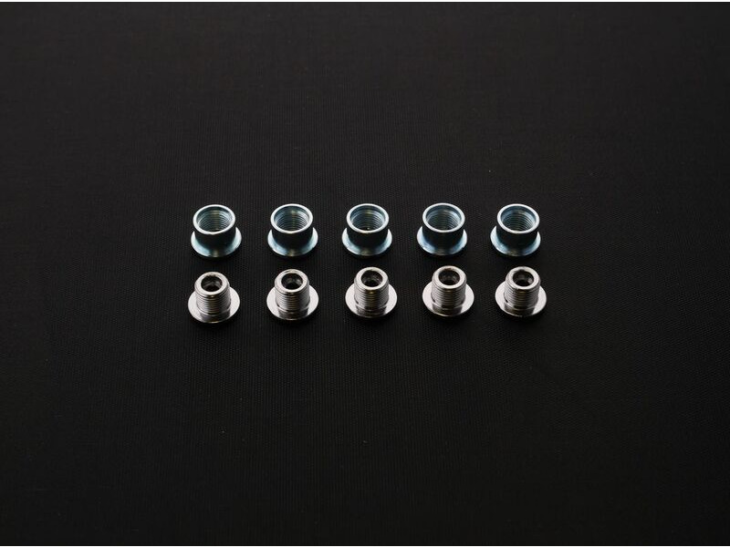 SPA CYCLES Cro-Mo Chainring Bolts/Sleeve Nuts (for double ring chainset) click to zoom image