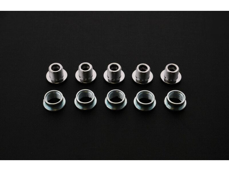 SPA CYCLES Cro-Mo Chainring Bolts/Sleeve Nuts (for single ring chainset) click to zoom image