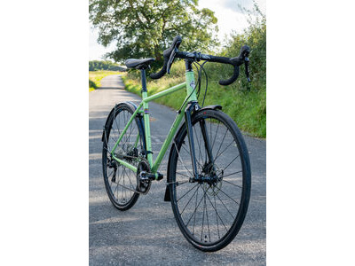 SPA CYCLES Elan 725 Mk2 105 R7100 12spd Double (Hydraulic) 54cm Lichen Green  click to zoom image
