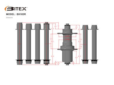 BITEX BX103R Touring Rear Hub click to zoom image