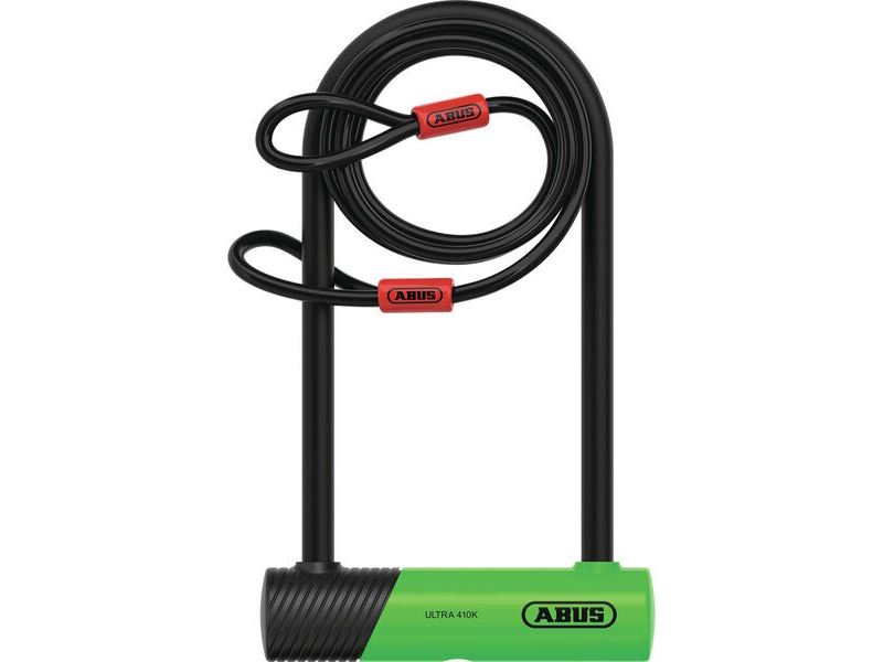 ABUS Ultra 410 D-Lock 230mm & Cobra 10/120 Loop Cable click to zoom image