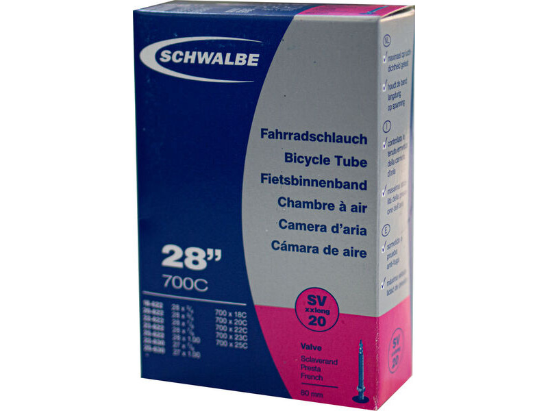 SCHWALBE Inner Tubes Extra Long Valve/Extra Light click to zoom image